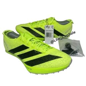 Size 7.5 Adidas Adizero Prime SP 3 Track & Field Lucid Lemon Black Spikes Men's